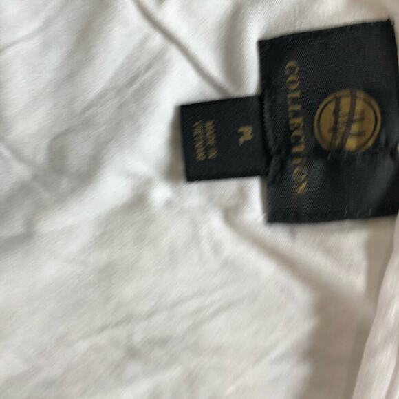 JM Collection Women's Blouse Embroidered Beaded Tassel V-Neck White Petite Large - Picture 4 of 11